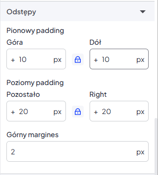 Sekcja odstępów