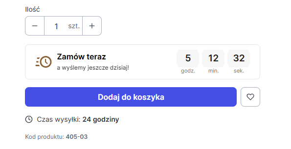 Widok modułu na karcie produktu